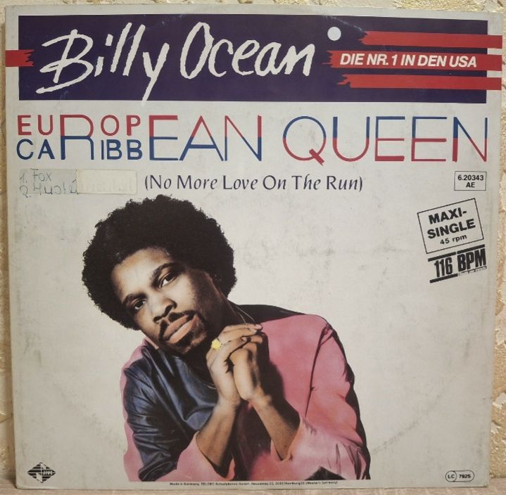 Billy Ocean - European Queen - 1984.  (EP). 12. Colour Vinyl. Пластинка. Germany. - фото фото фото 2