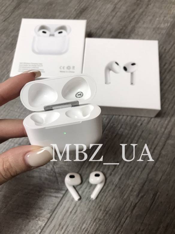 Наушники AirPods 3 Bluetooth, Белые для iPhone и Android - фото фото фото 0