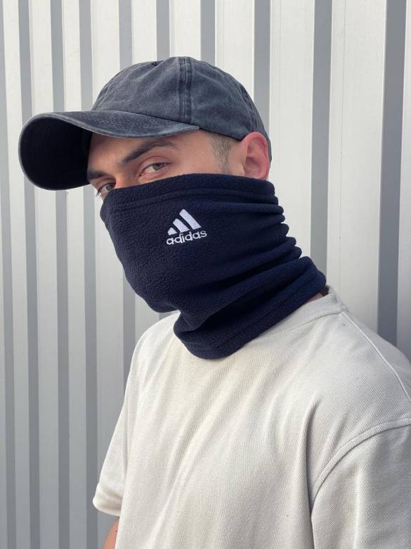 Баф флисовый синий Adidas - фото фото фото 4