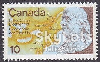 Канада 1976 200 лет США Франклин Mi 627 MNH - фото фото фото 0