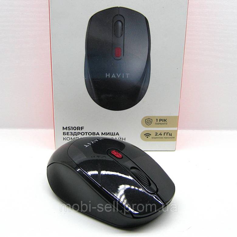 Миша бездротова HAVIT HV-MS10RF Black 2.4 GHz Optical Mouse, 1.5V / АА - фото фото фото 0
