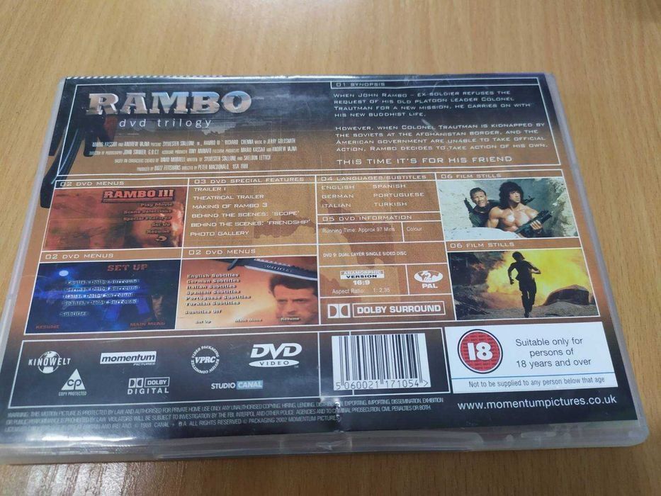 Фирменный диск DVD-9 RAMBO III Рембо 3 - фото фото фото 3