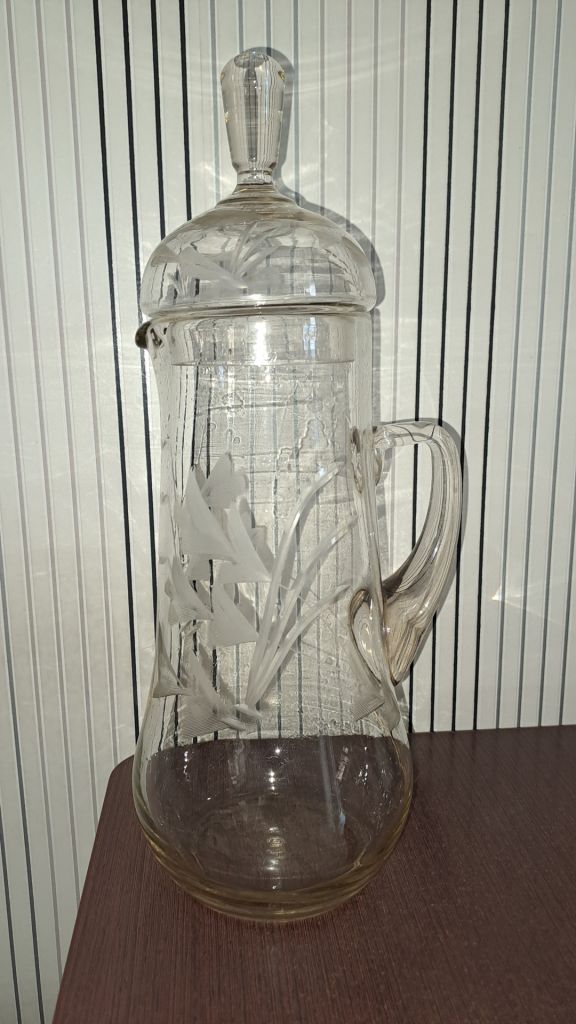 Кувшин 35см старинное стекло - фото фото фото 7