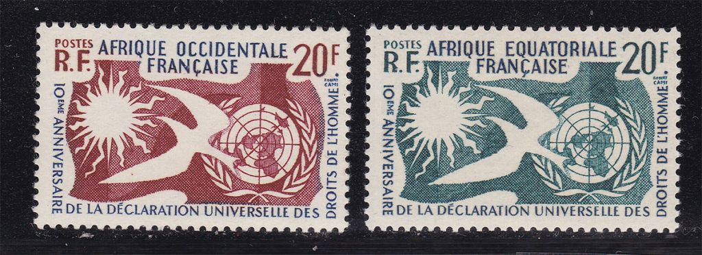 Космос . AOF   RF 1958 г  MNH  - цвет - фото фото фото 0