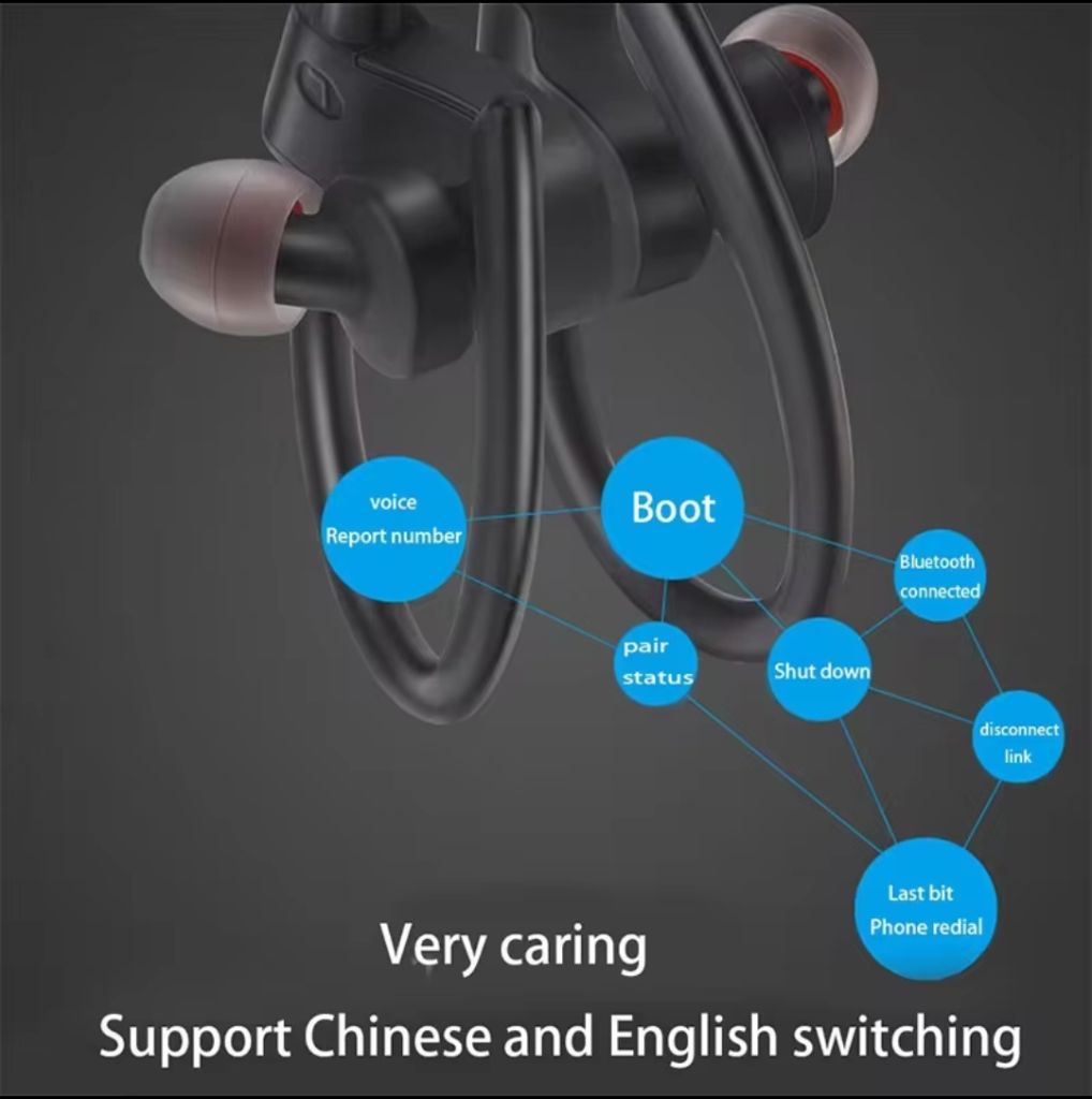 Спортивные удобные Bluetooth наушники  блютуз гарнитура с микрофоном - фото фото фото 2