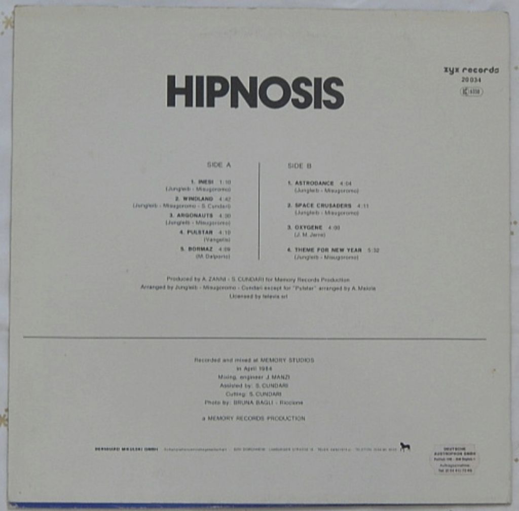 Hypnosis / Hipnosis - Hipnosis - 1984.  (LP). 12. Vinyl. Пластинка. Germany. - фото фото фото 1