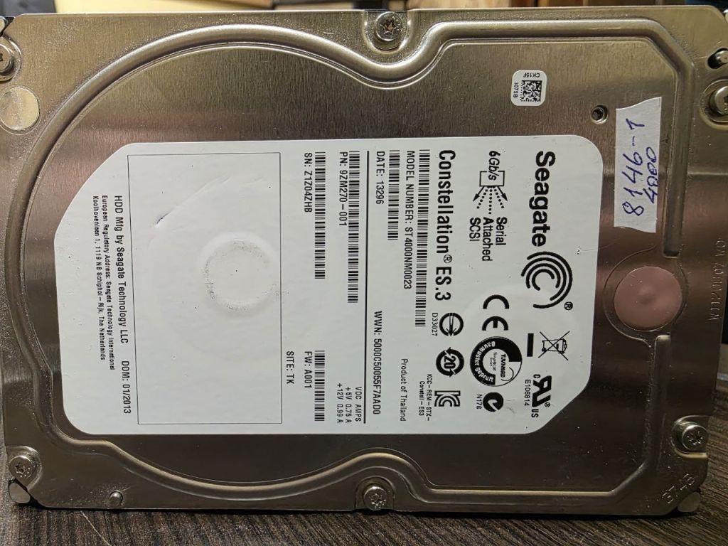 4000Gb 4Tb 3,5 SAS 6Gb ST4000NM0023 Seagate жорсткий диск   (8146-1) - фото фото фото 2