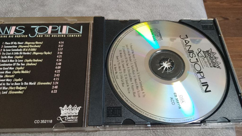 Janis Joplin. чехословацкий cd в идеале, 1991 года - фото фото фото 2