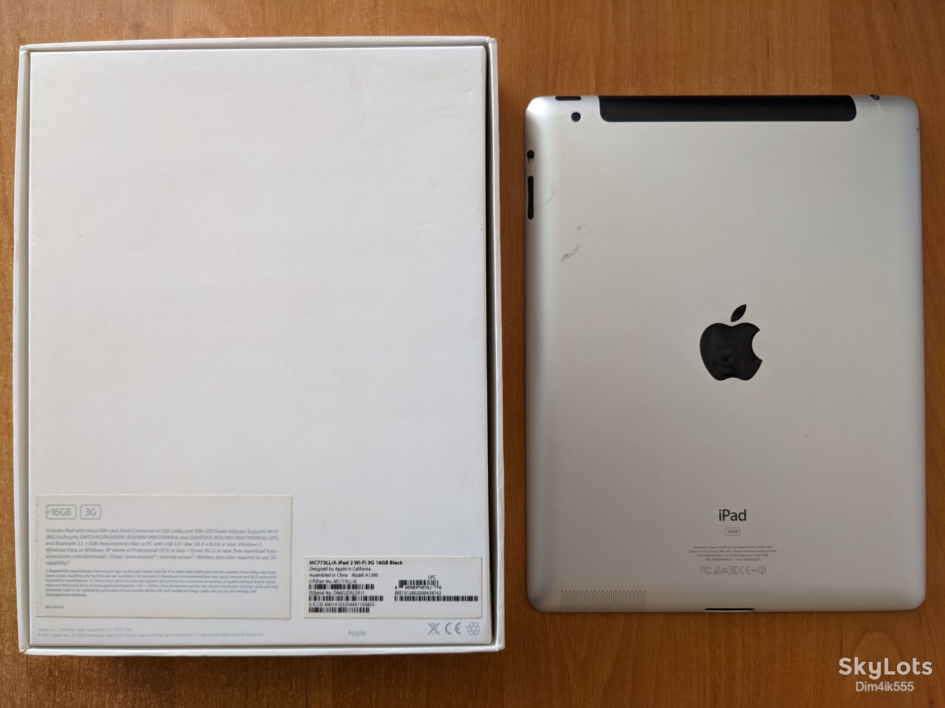 Планшет Apple iPad 2 A1396 16GB Wi-Fi+3G + кабель зарядки + коробка + скрепка + инструкция - фото фото фото 6