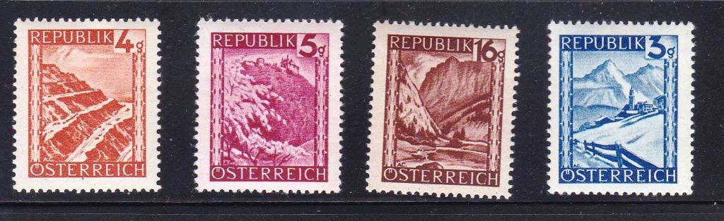 Австрия 1947 г MNH - горы - фото фото фото 0