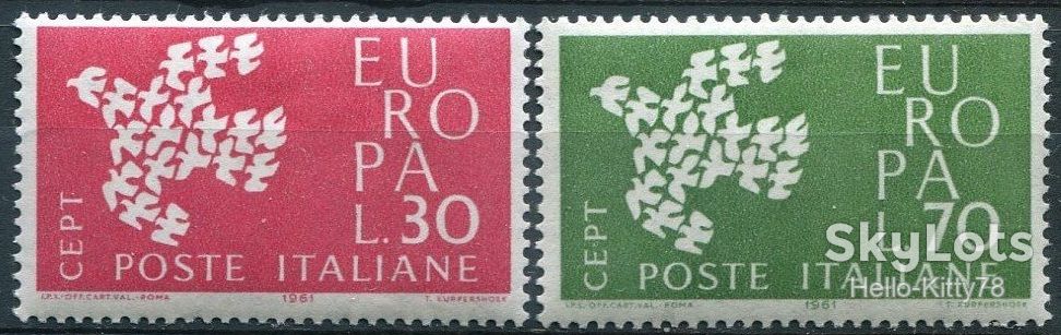 Италия 1961 Европа CEPT Mi 1113-1114 MNH - фото фото фото 0