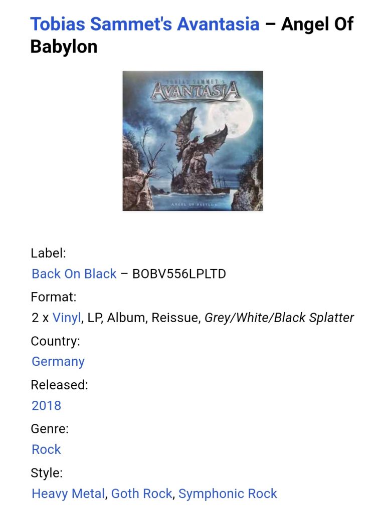 Avantasia - Angel Of Babylon - 2010.  (2LP). 12. Vinyl. Пластинки. Germany. S/S. - фото фото фото 2