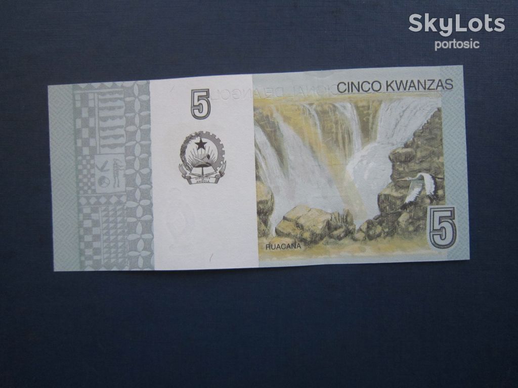 Банкнота 5 кванза Ангола 2012 UNC прес - фото фото фото 1