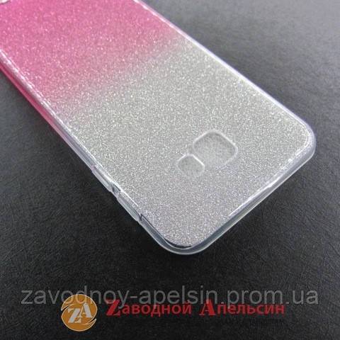 Samsung J4 J415 Plus чехол блестки двухцветный - фото фото фото 1