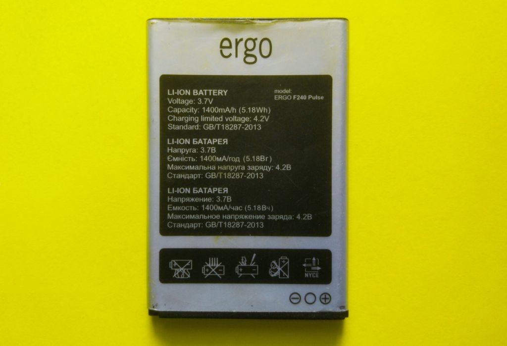 Аккумулятор Оригинал акб Ergo F240 pulse        (1400 mAh) - фото фото фото 0