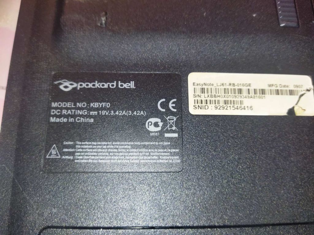 корпус ноутбука packard bell kbyf0 - фото фото фото 1