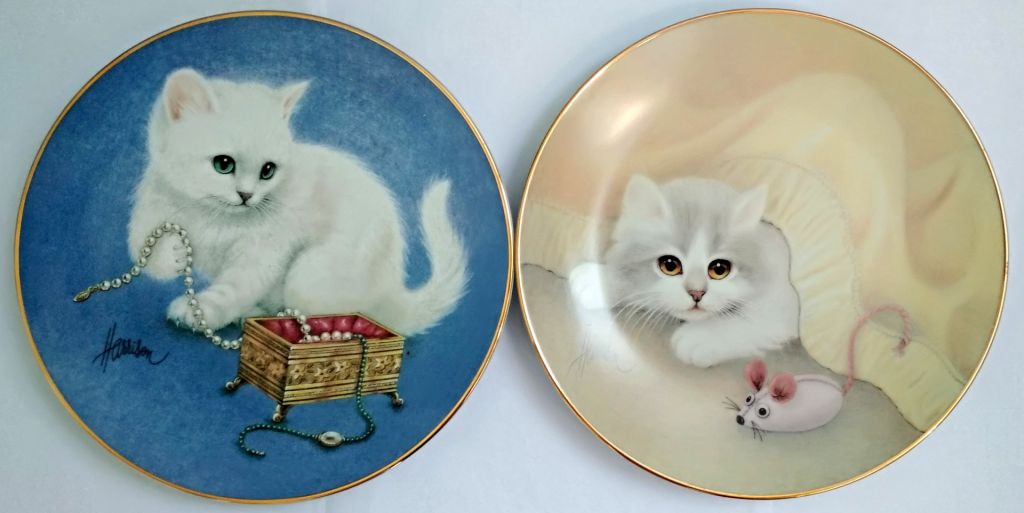 "КОТЕНОК"  красивая коллекционная декоративная тарелка США  фарфор РЕДКАЯ!!! - фото фото фото 5