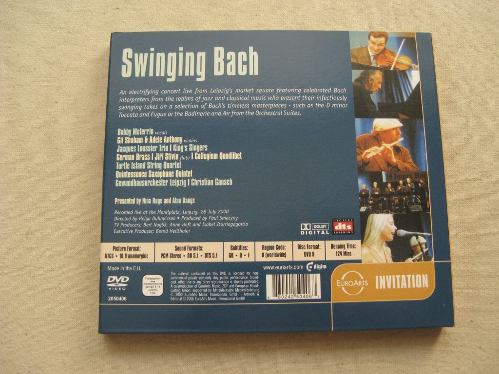 DVD Джаз. Bobby McFerrin. Swinging Bach. 2000. - фото фото фото 5