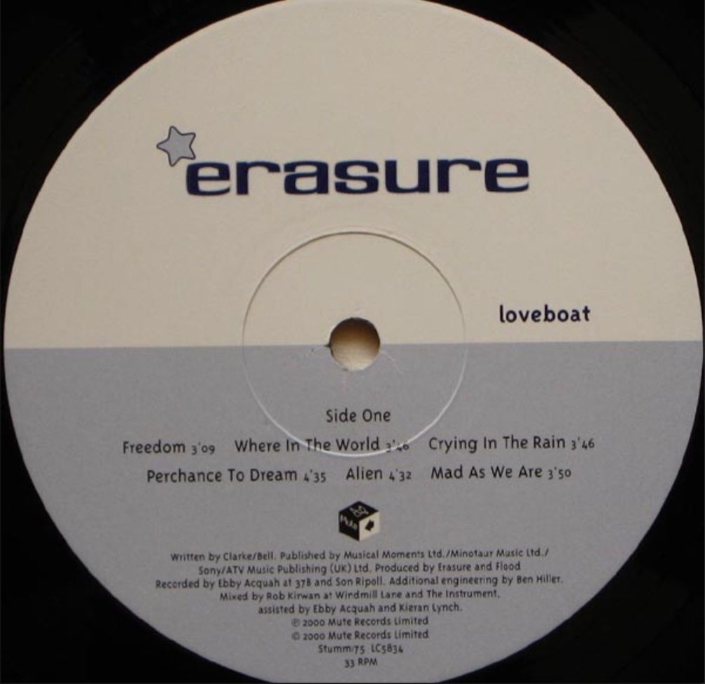 Erasure - Loveboat - 2000.  (LP). 12. Vinyl. Пластинка. England. - фото фото фото 5