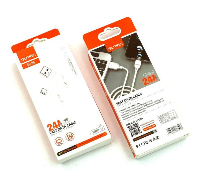 USB кабель / Дата кабель Sunpin SC-05 Micro USB 2.4A White - фото фото фото 0