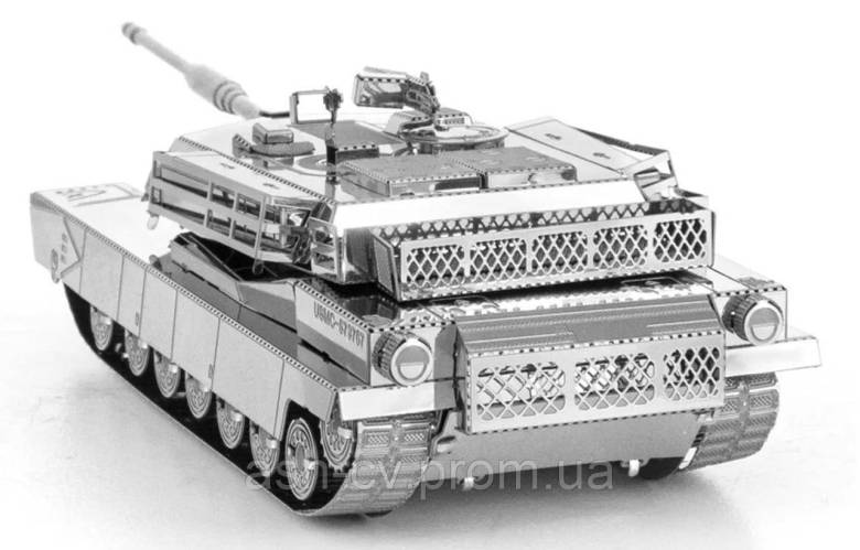 Металевий, 3D, конструктор, мозаїка, пазли, модель, Танк, Tank, M1, Abrams - фото фото фото 2