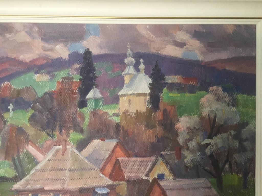 Закарпатська школа живопису. В.Габда. " Село Стрічава". 1994 р. - фото фото фото 3
