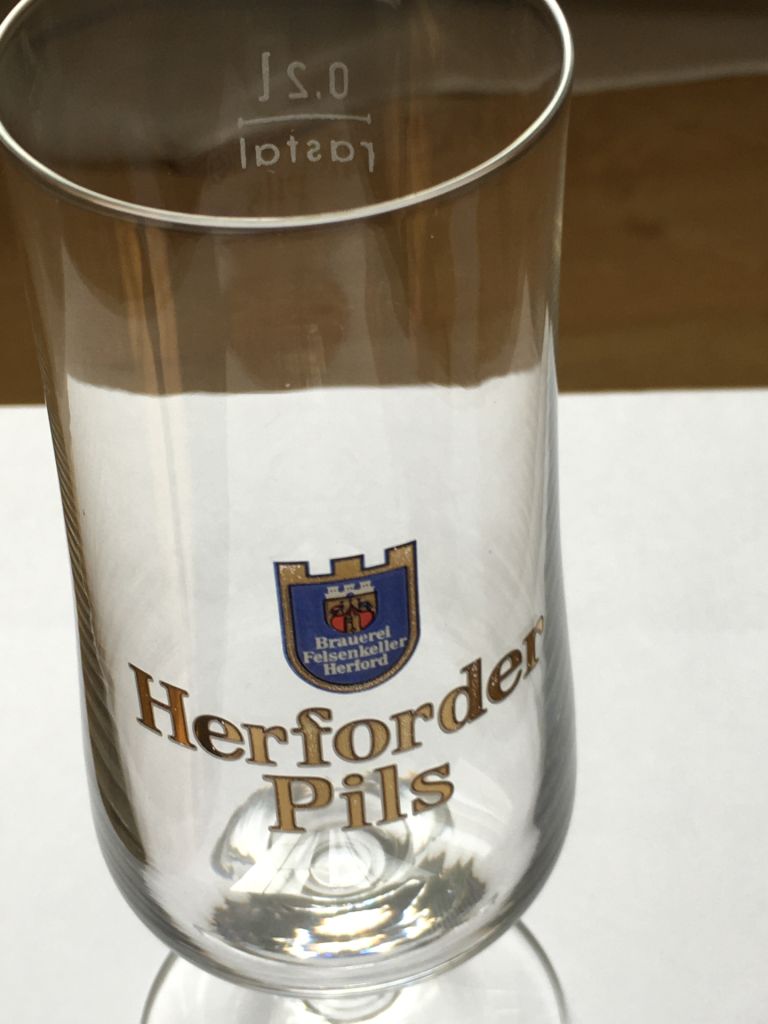 Пивний келих,  фужер Herforder Brauerei. Німеччина. - фото фото фото 1