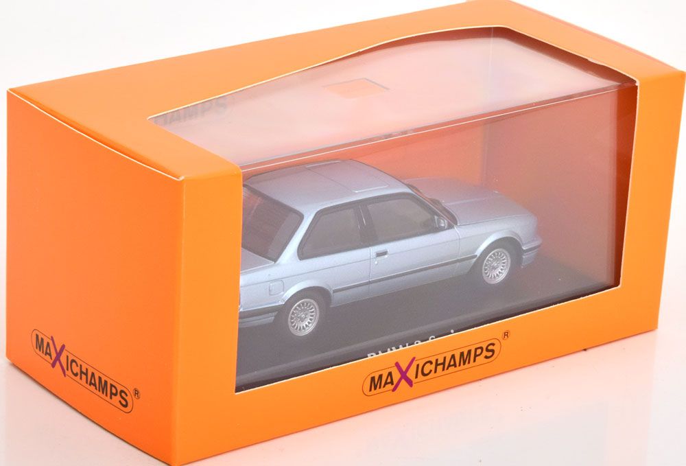 Maxichamps 1:43 BMW 3-Series E30  (1986) silver blue metallic - фото фото фото 2