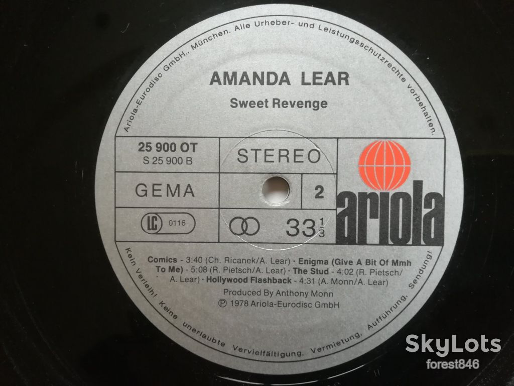Amanda Lear-Sweet revenge  (глянс. конв.)-NM-, Німеччина  (&amp;100) - фото фото фото 3