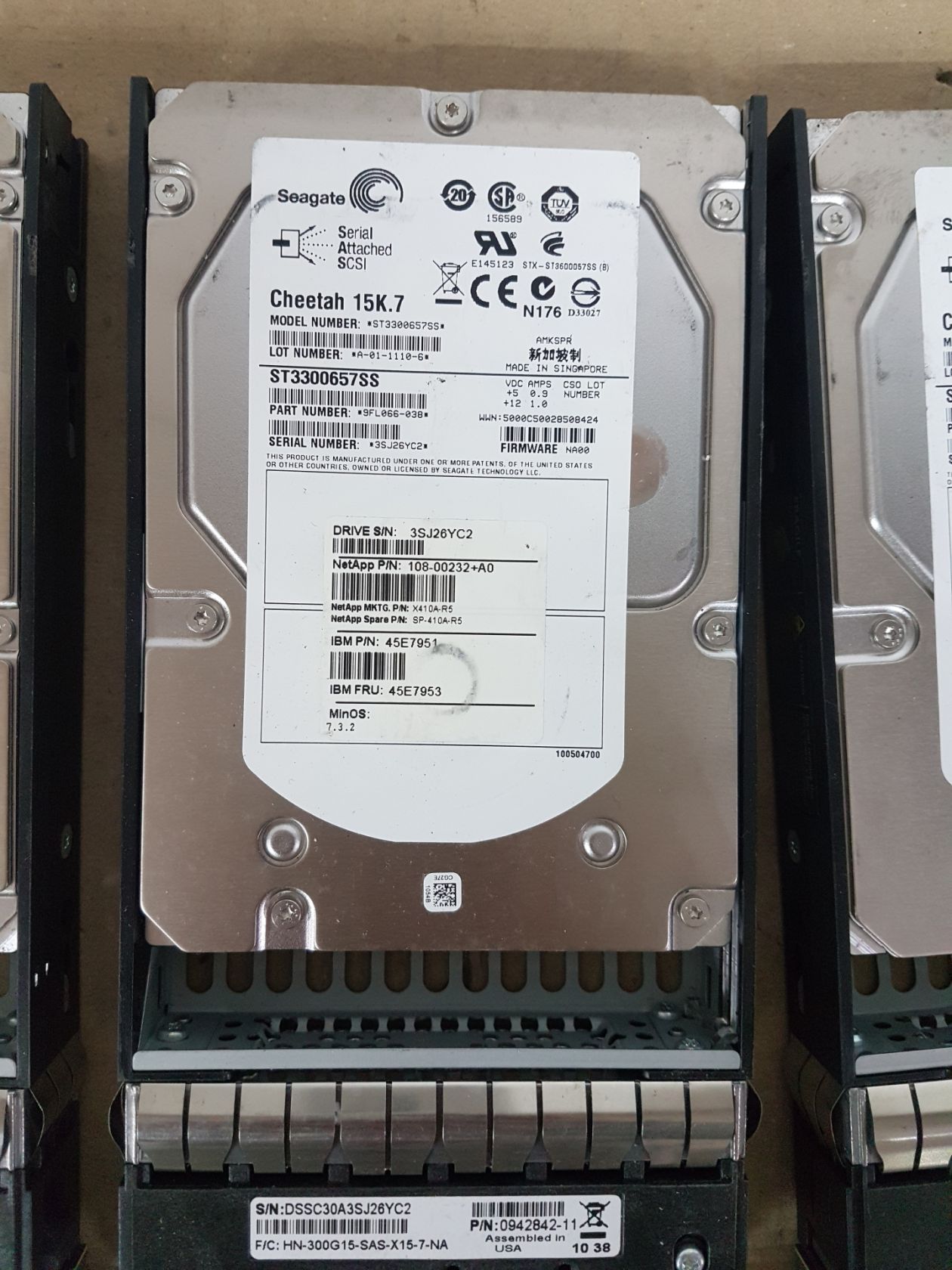 Диски HDD 3.5" SAS 300gb ST3300657SS, 6шт одним лотом,  від 1грн   (№036) - фото фото фото 2