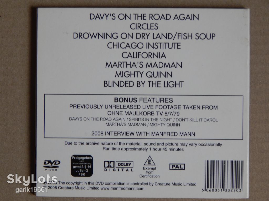 Manfred Mann's Earth Band ‎– Watch The DVD (DVD, Unofficial Release, Digipak) - фото фото фото 1