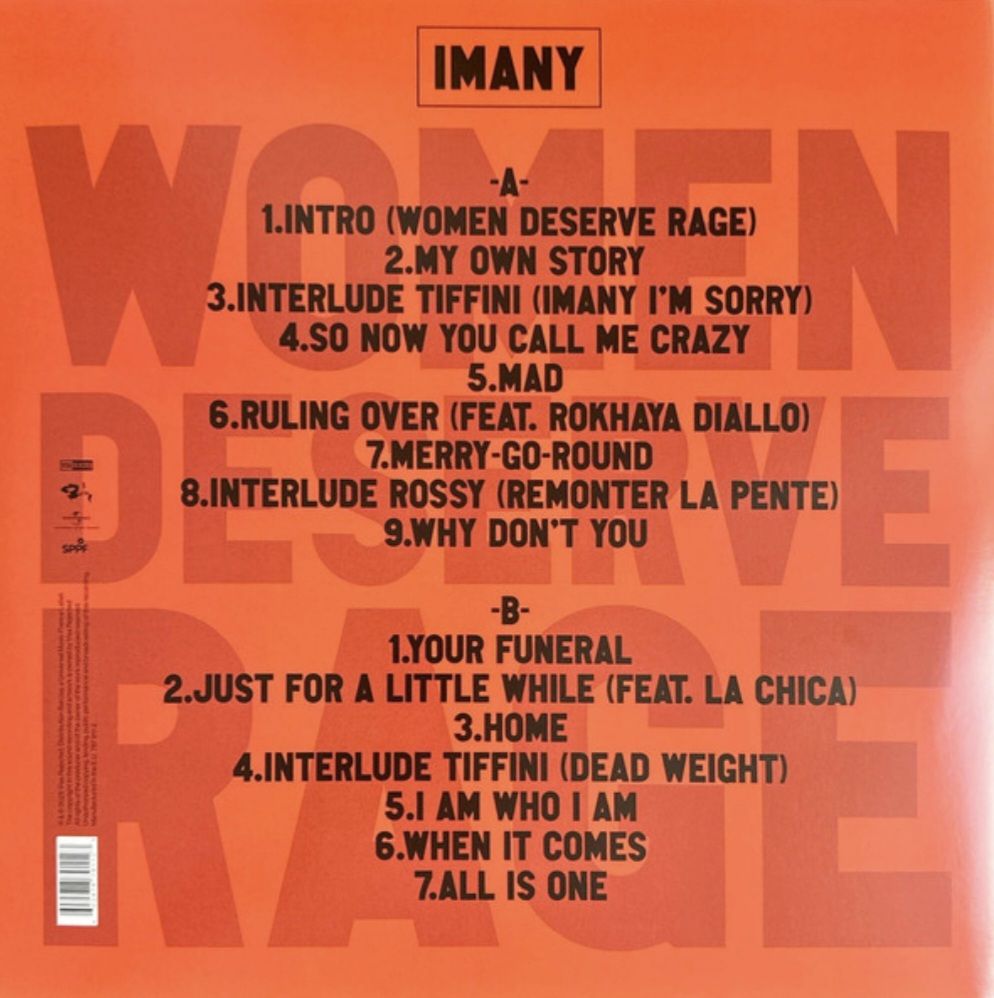 Imany - Women Deserve Rage - 2025.  (LP). 12. Vinyl. Пластинка. Europe. S/S. - фото фото фото 1
