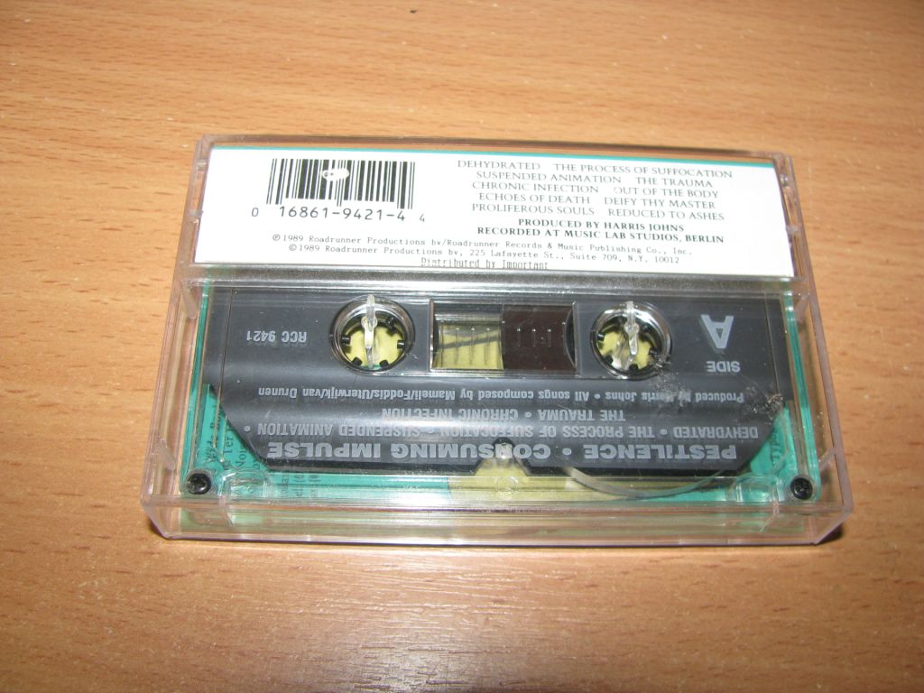 PESTILENCE - Consuming Impulse  (1989 Roadracer  1st press,USA) CASSETTE - фото фото фото 3