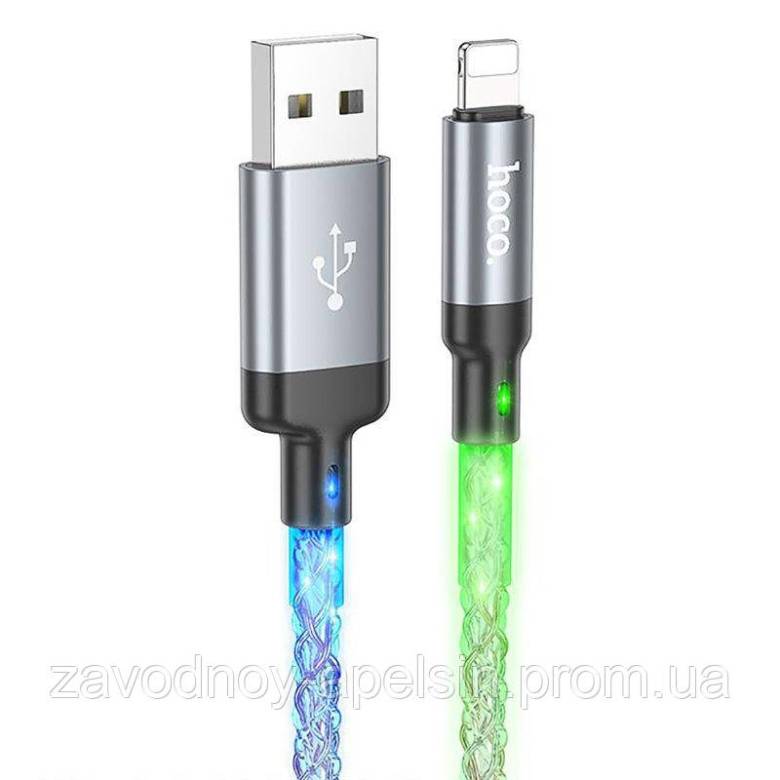 USB кабель светящийся Apple iphone iPad lightning 1m (Led) - фото фото фото 0