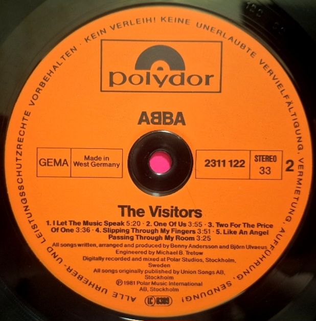 ABBA - The Visitors - 1981.  (LP). 12. Vinyl. Пластинка. Germany. - фото фото фото 5