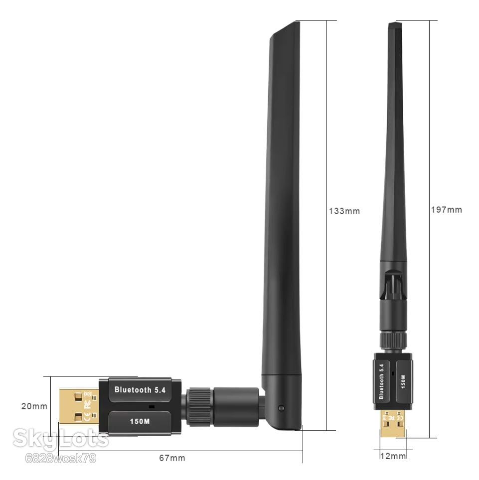 USB Bluetooth 5.4+BLE адаптер  (LMP 12.45) + антенна блютуз - фото фото фото 9