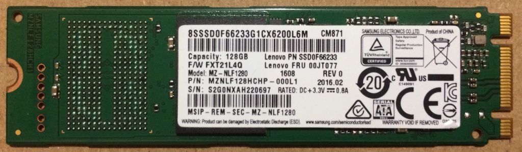 Samsung 128GB M.2 SSD MZ-NLF1280 ССД накопичувач - фото фото фото 0