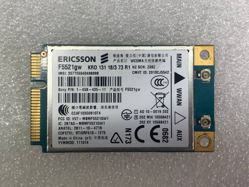 3G+GPS модем Ericsson f5521gw для ноутбуков Panasonic, Dell - фото фото фото 0