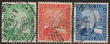 1925 - Німеччина - 1000 років Рейнланда Mi.372-74 _2,40 € - фото фото фото 0