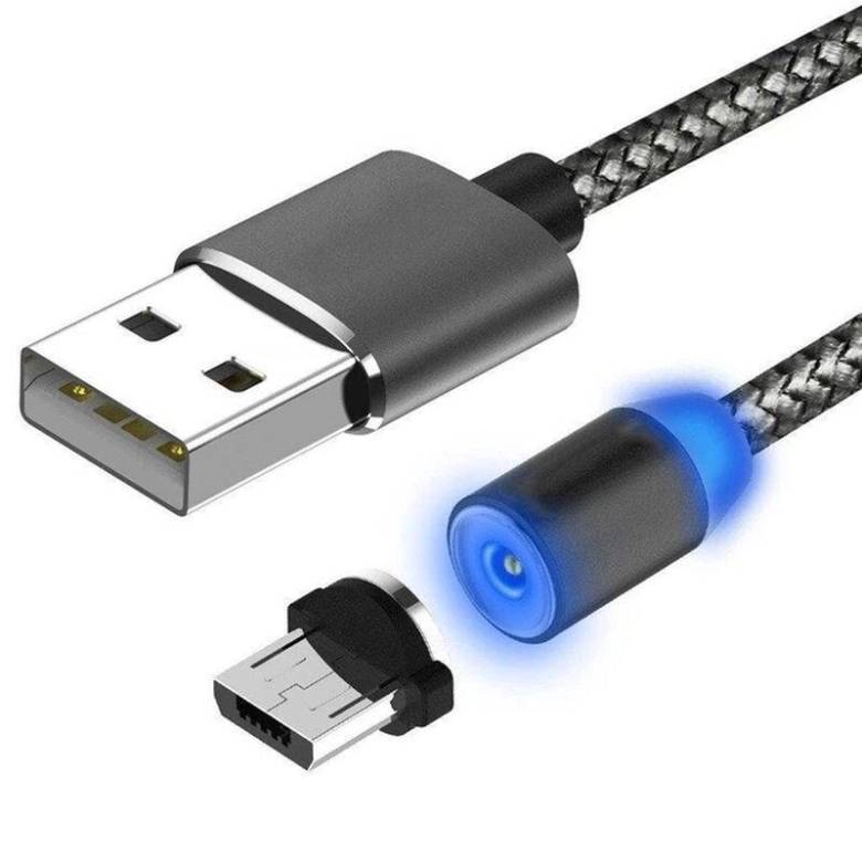 Магнитный кабель Usb - Lightning для Micro Usb, с подсветкой - фото фото фото 0