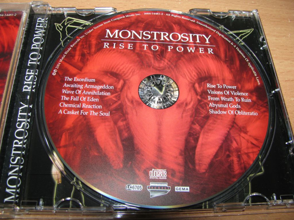 MONSTROSITY - Rise To Power  (2004 Metal Blade 1st press) - фото фото фото 1