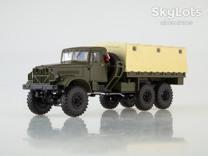 КрАЗ-214 бортовой с тентом, хаки   (1957)  - SSM   (Start Scale Models) - фото фото фото 5
