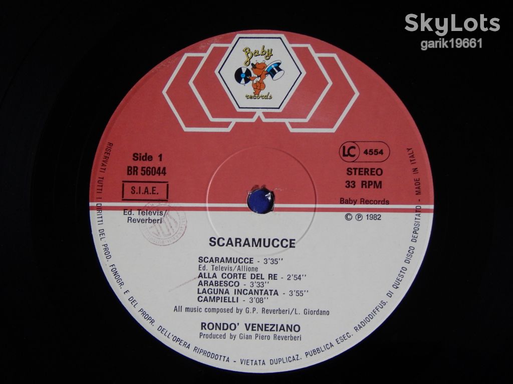 Rondò Veneziano – Scaramucce   (Baby Records – BR 56044, Italy) EX+/EX+ - фото фото фото 3