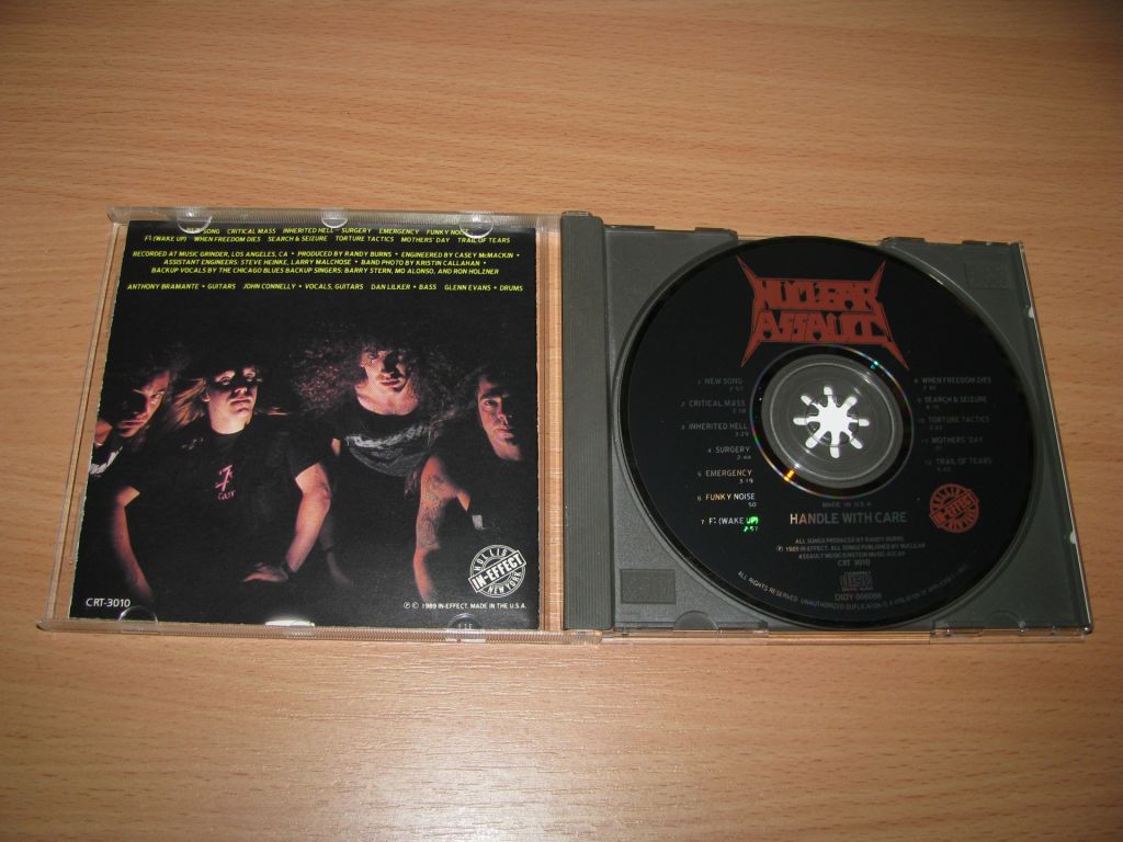 NUCLEAR ASSAULT - Handle With Care  (1989 In-Effect  CRC, 1st press,USA) - фото фото фото 1