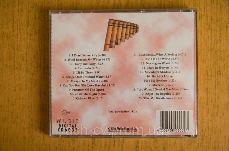 Музичний диск CD. PAN PIPES - Play love songs - фото фото фото 2