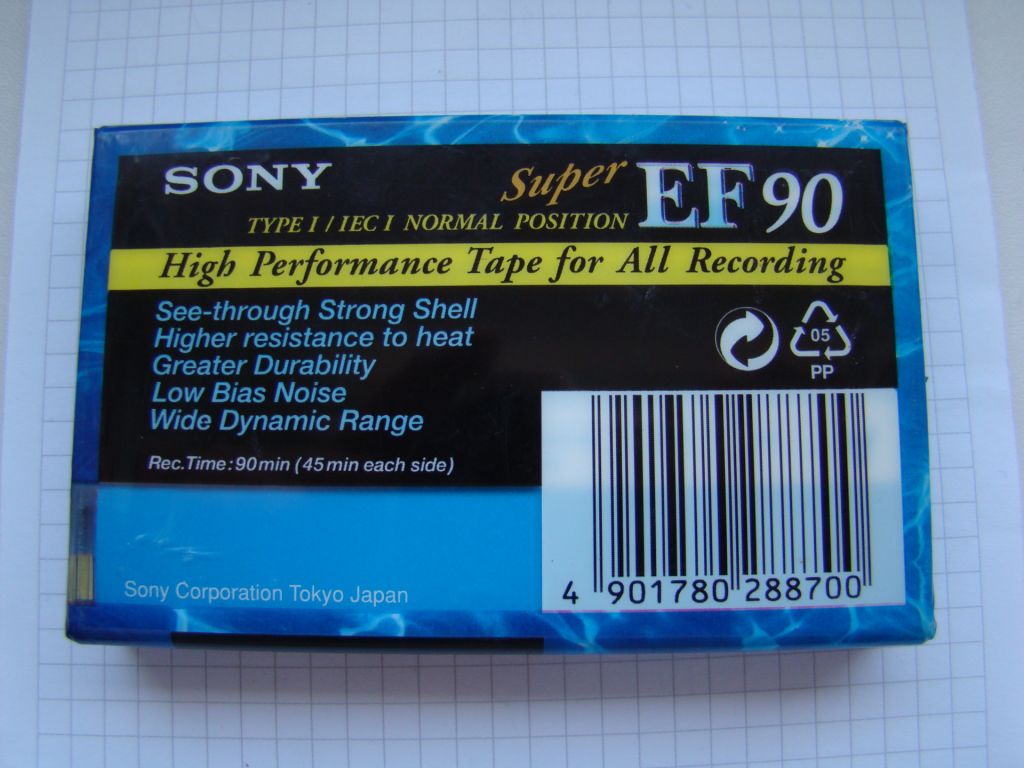 Аудиокассета Sony EF Super 90 из СССР. - фото фото фото 1