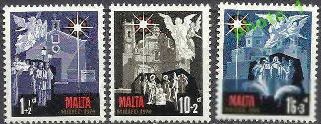 Мальта 1970 Рождество 3м. - фото фото фото 0