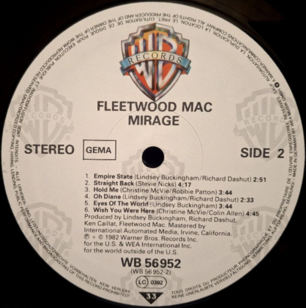 Fleetwood Mac - Mirage - 1982.  (LP). 12. Vinyl. Пластинка. Germany. - фото фото фото 5