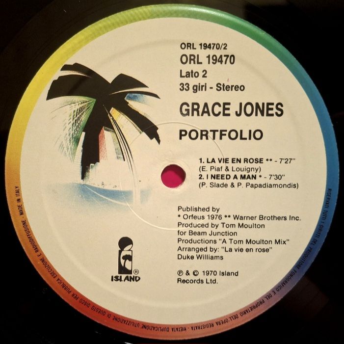 Grace Jones - Portfolio - 1977.  (LP). 12. Vinyl. Пластинка. Italy. - фото фото фото 3