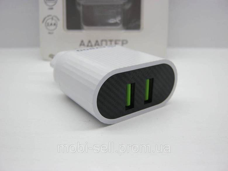 Зарядное устройство CYBOO 12W, 2 x USB, 5V / 2.4A, White, сетевое - фото фото фото 2
